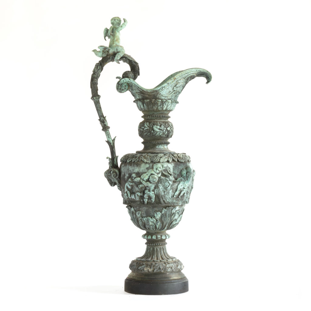 French mid-nineteenth century bronze ewer,-106170