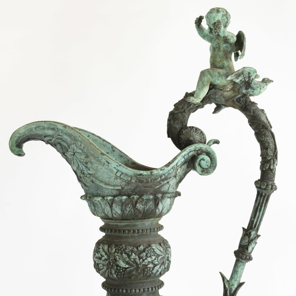 French mid-nineteenth century bronze ewer,-106173