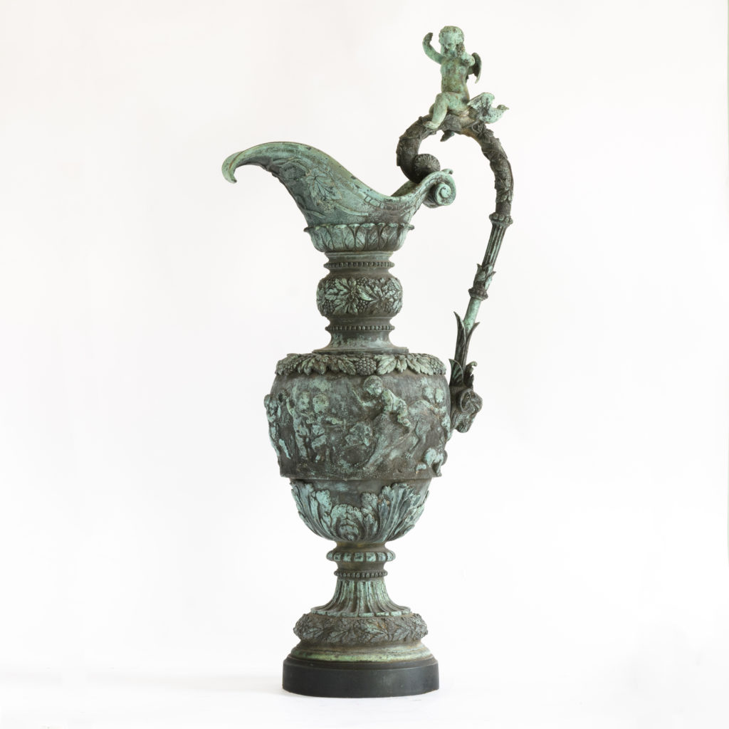 French mid-nineteenth century bronze ewer,-106159