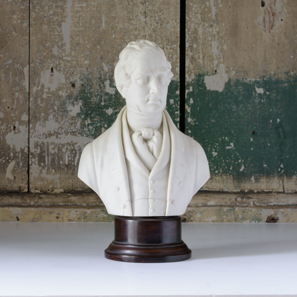 Parian bust of Sir Robert Peel,-0