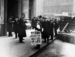 Lambeth Newsboy Ned Parfittt delivers the awful news.