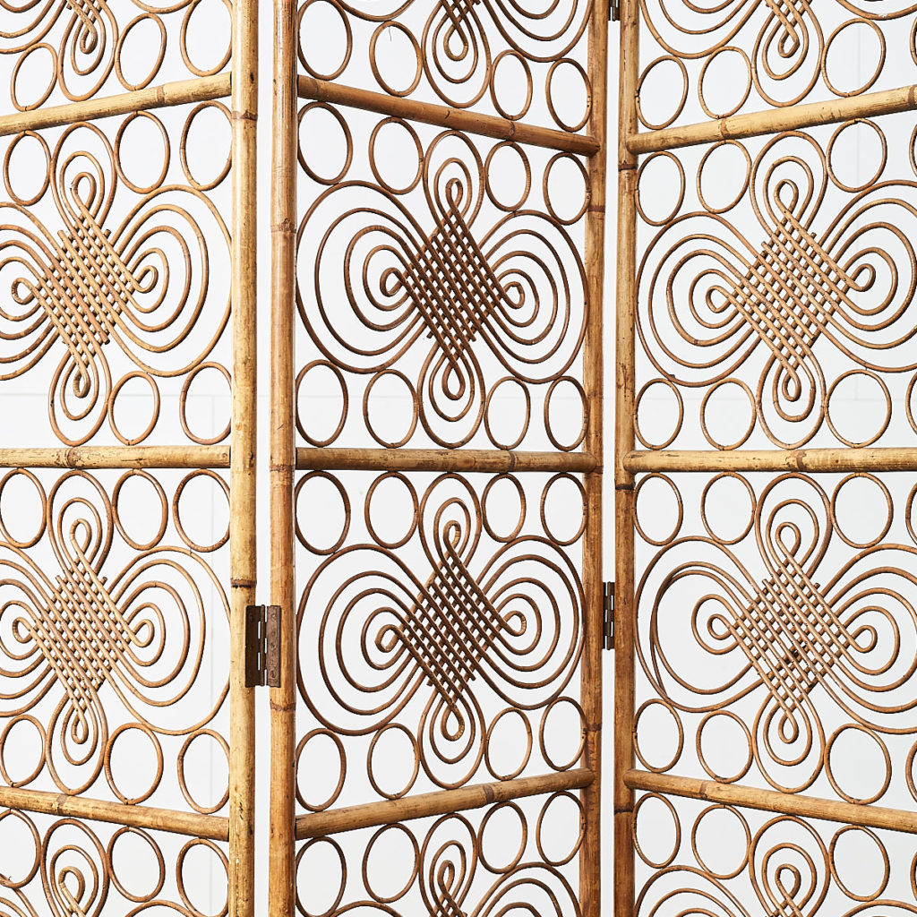 Antique rattan conservatory screen, -109013