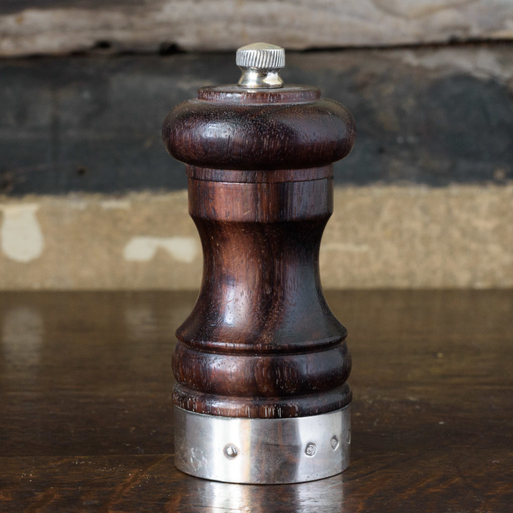 Pepper grinder with silver finial,-0