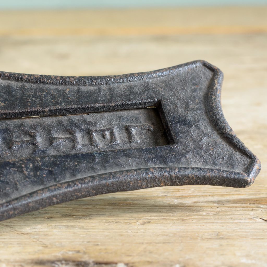 Edwardian cast iron letterplate,-108794