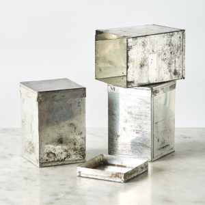 Tin Indian tea caddy, -0