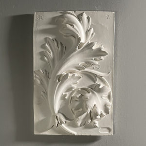 plaster relief plaque