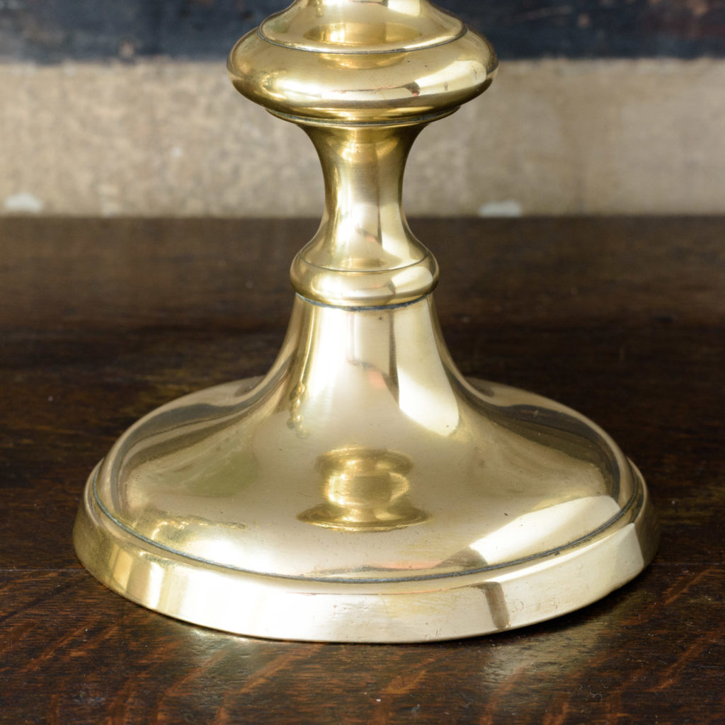 Pair of nineteenth century brass candlesticks,-109257