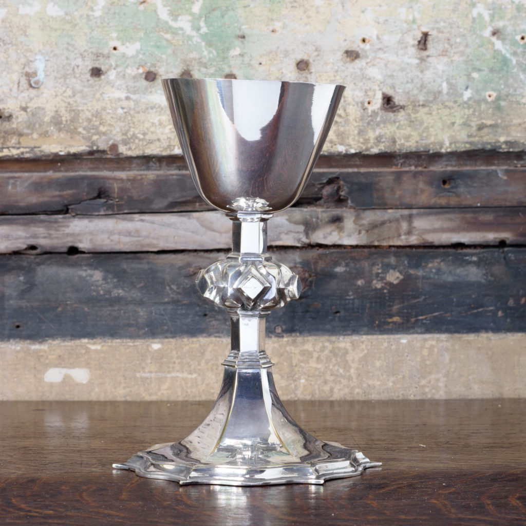 Silver plate communion cup,-0