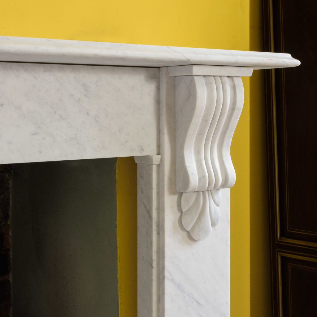 Victorian style Carrara marble chimneypiece,-109657