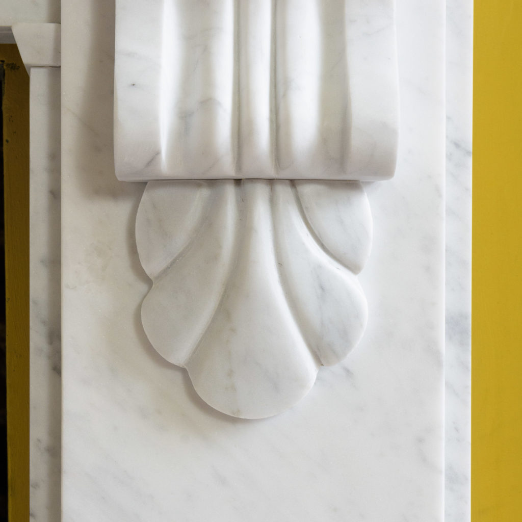 Victorian style Carrara marble chimneypiece,-109660