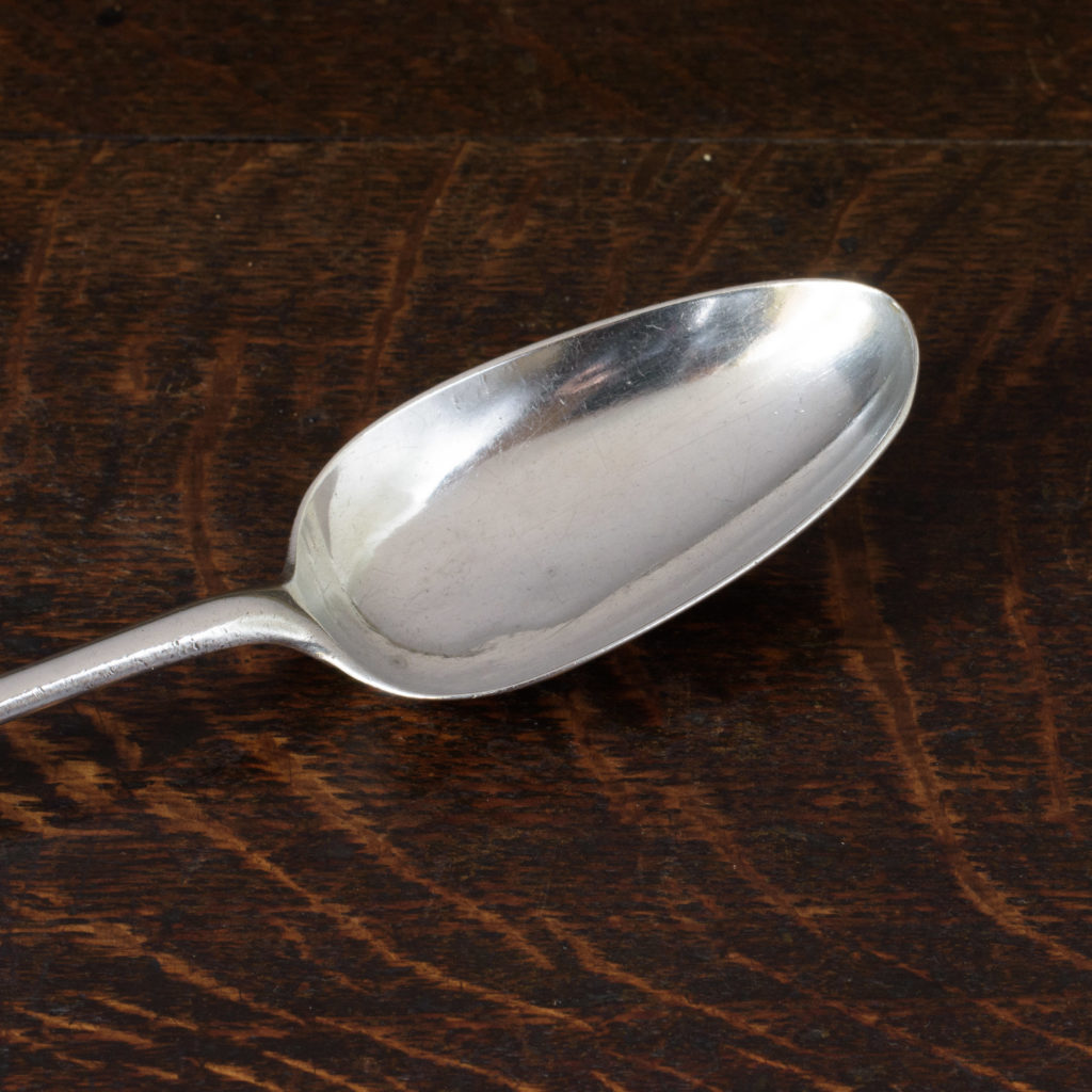 George III large silver Fiddle Pattern pudding spoon,-110555