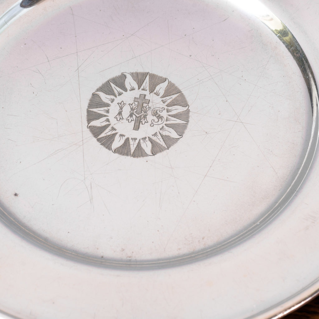 Silverplated communion dish,-109924
