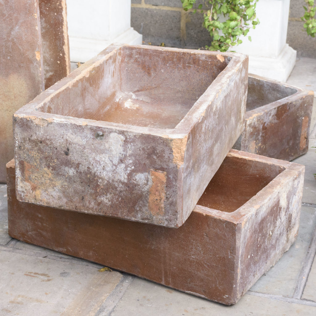 Salt glazed farm building water troughs,-109972