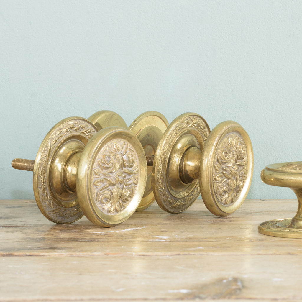 Brass door bosses,-0