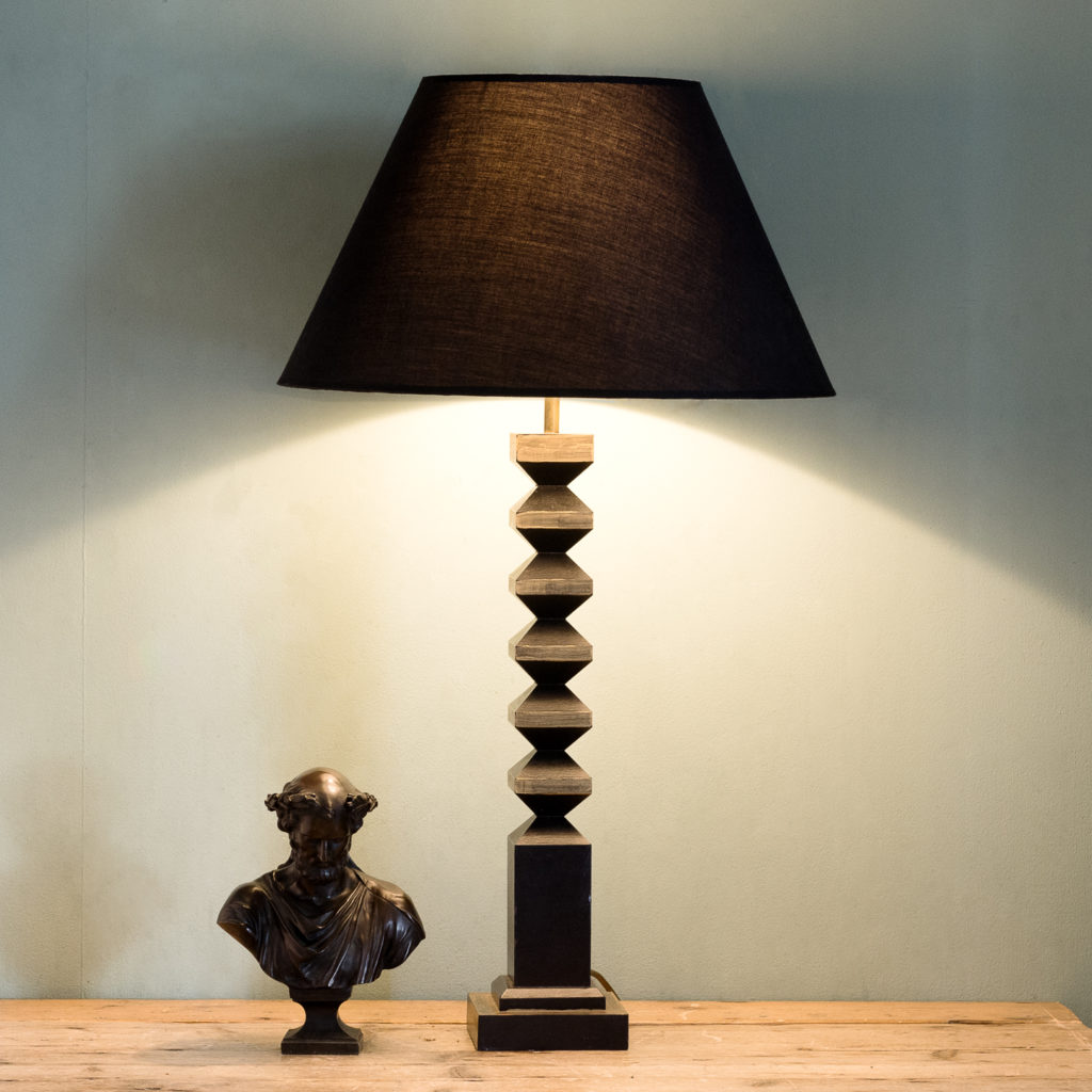 Pair of 1980s French 'totem' table lamps, -123283