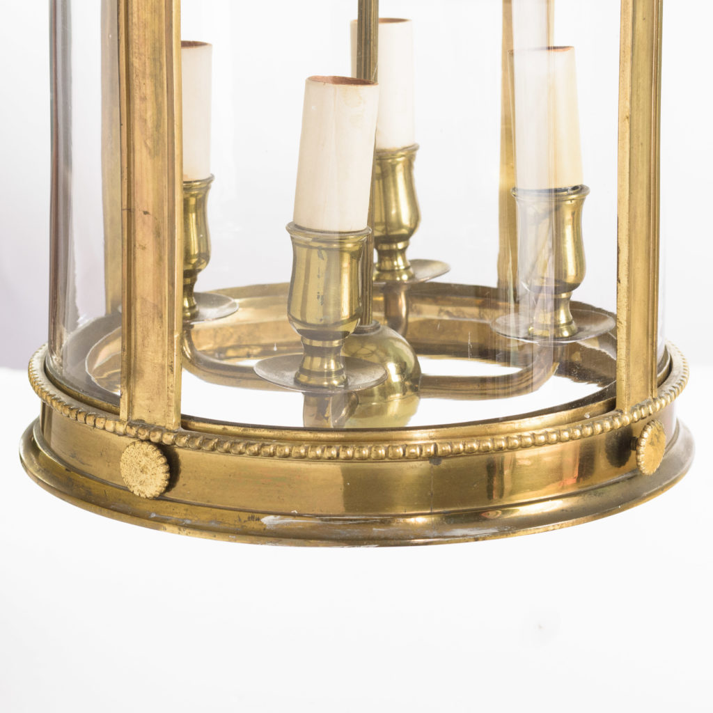 Louis XVI style brass lantern-111205