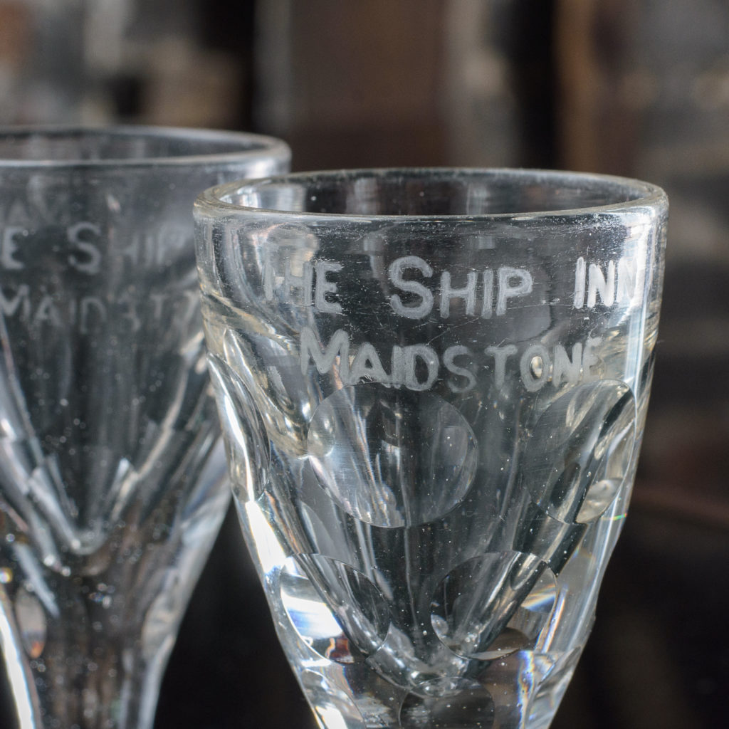 Matched pair of toasting glasses,-112112