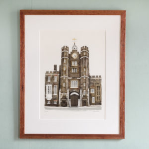 Lithograph of St. James's Palace, London, by David Gentleman