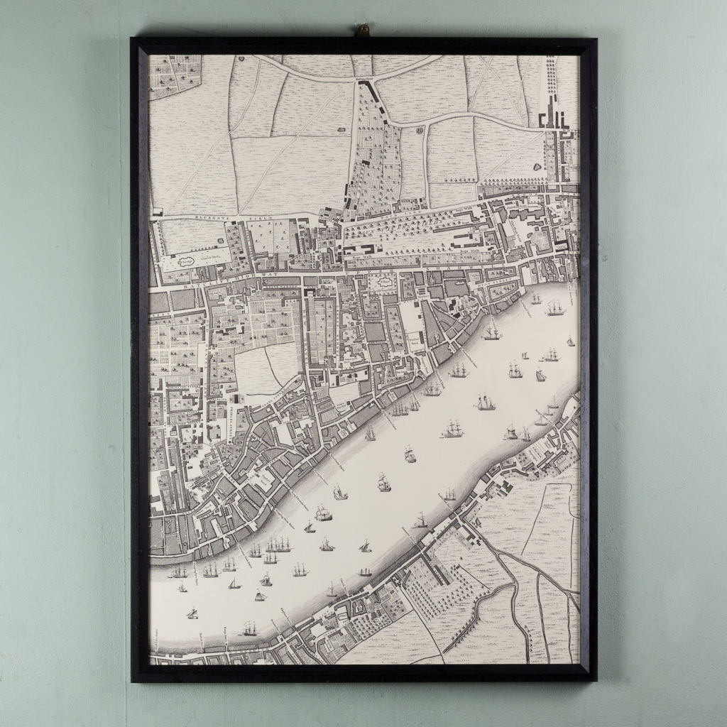 London in 1746, impressive wall map-112210