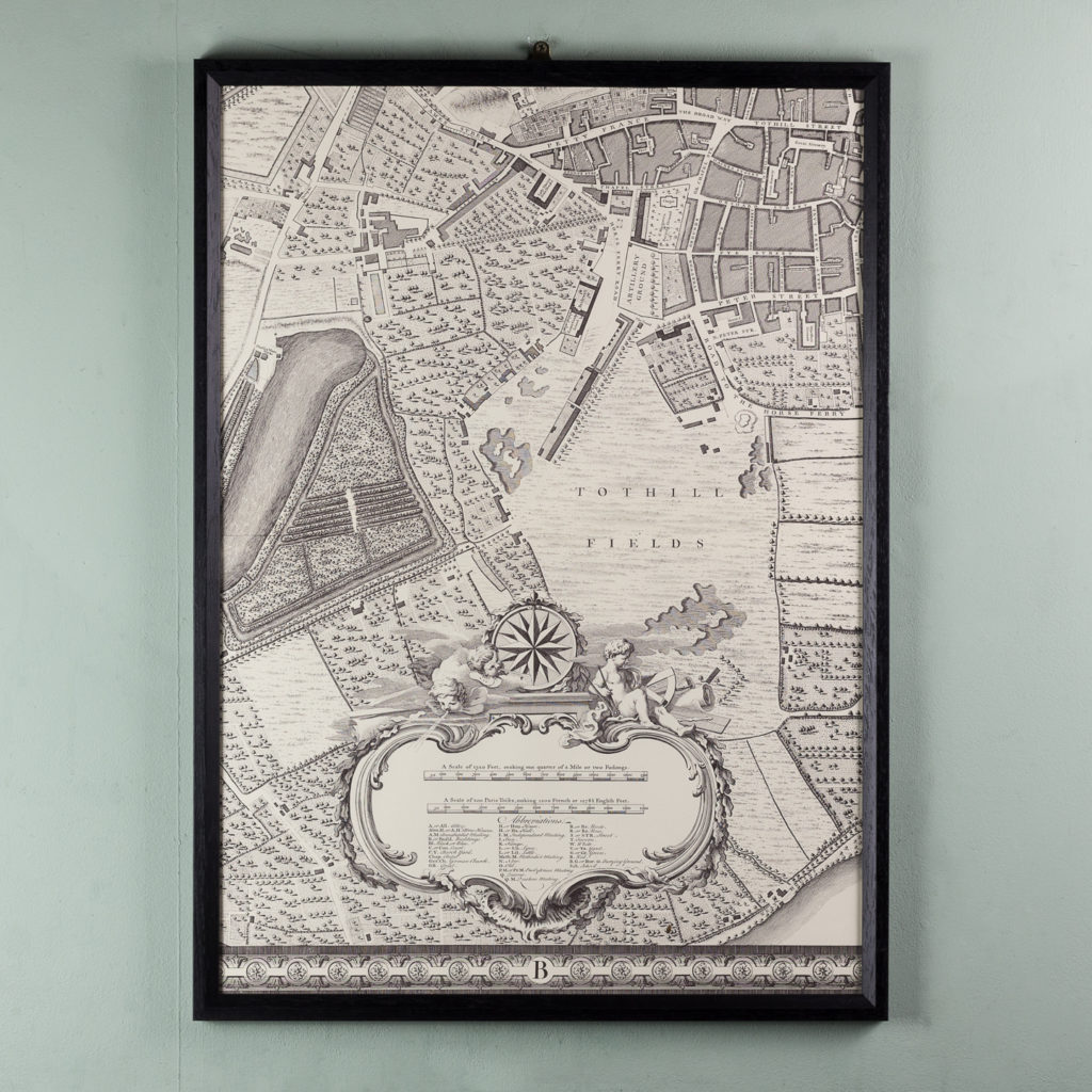 London in 1746, impressive wall map-112200