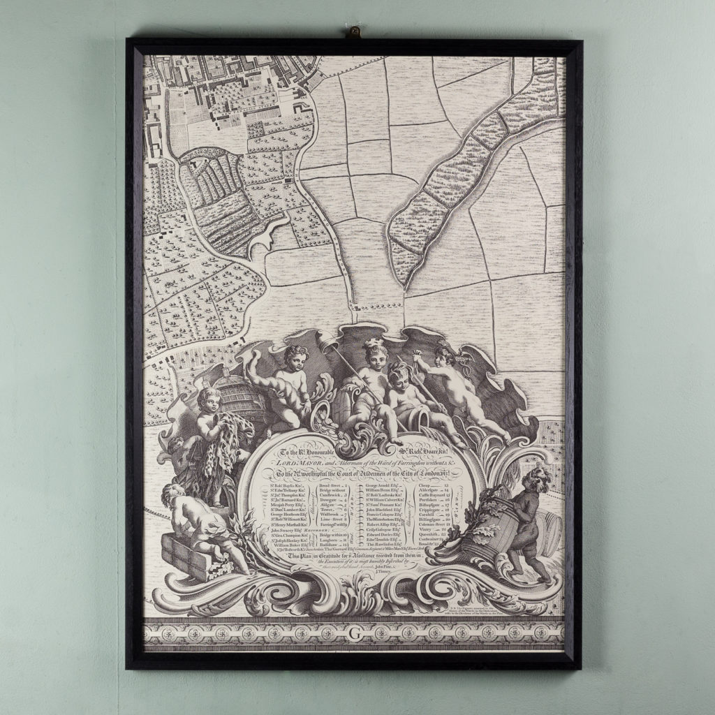 London in 1746, impressive wall map-112199