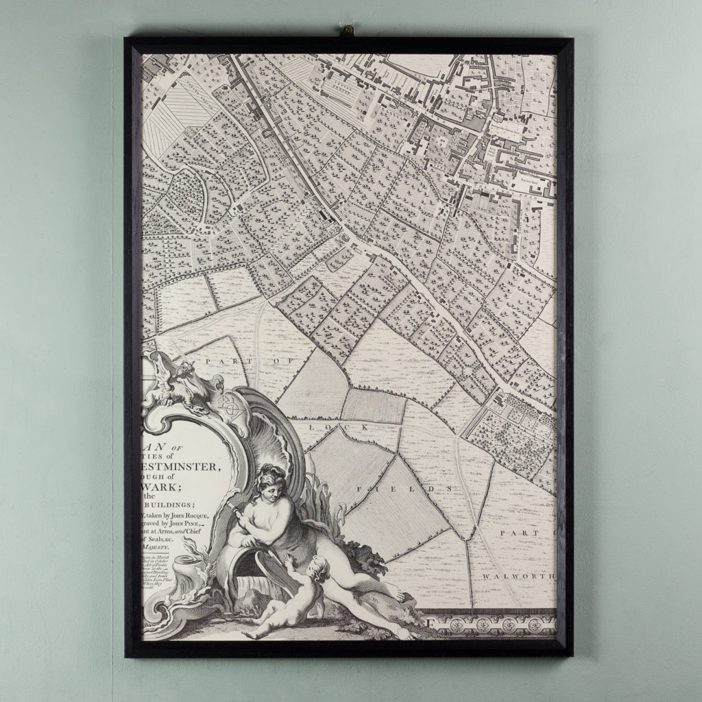 London in 1746, impressive wall map-112202