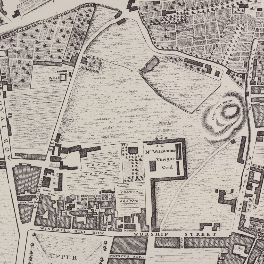 London in 1746, impressive wall map-112191