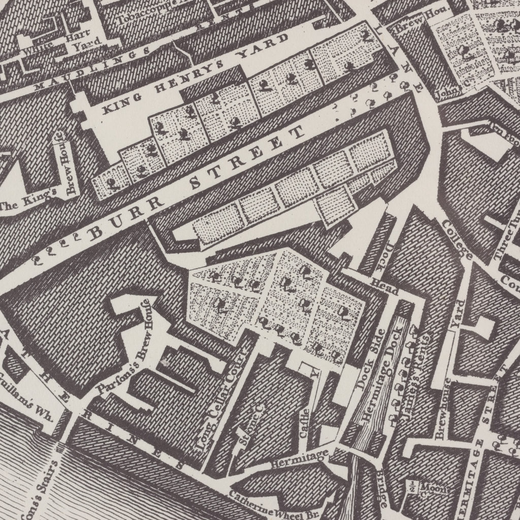 London in 1746, impressive wall map-112209