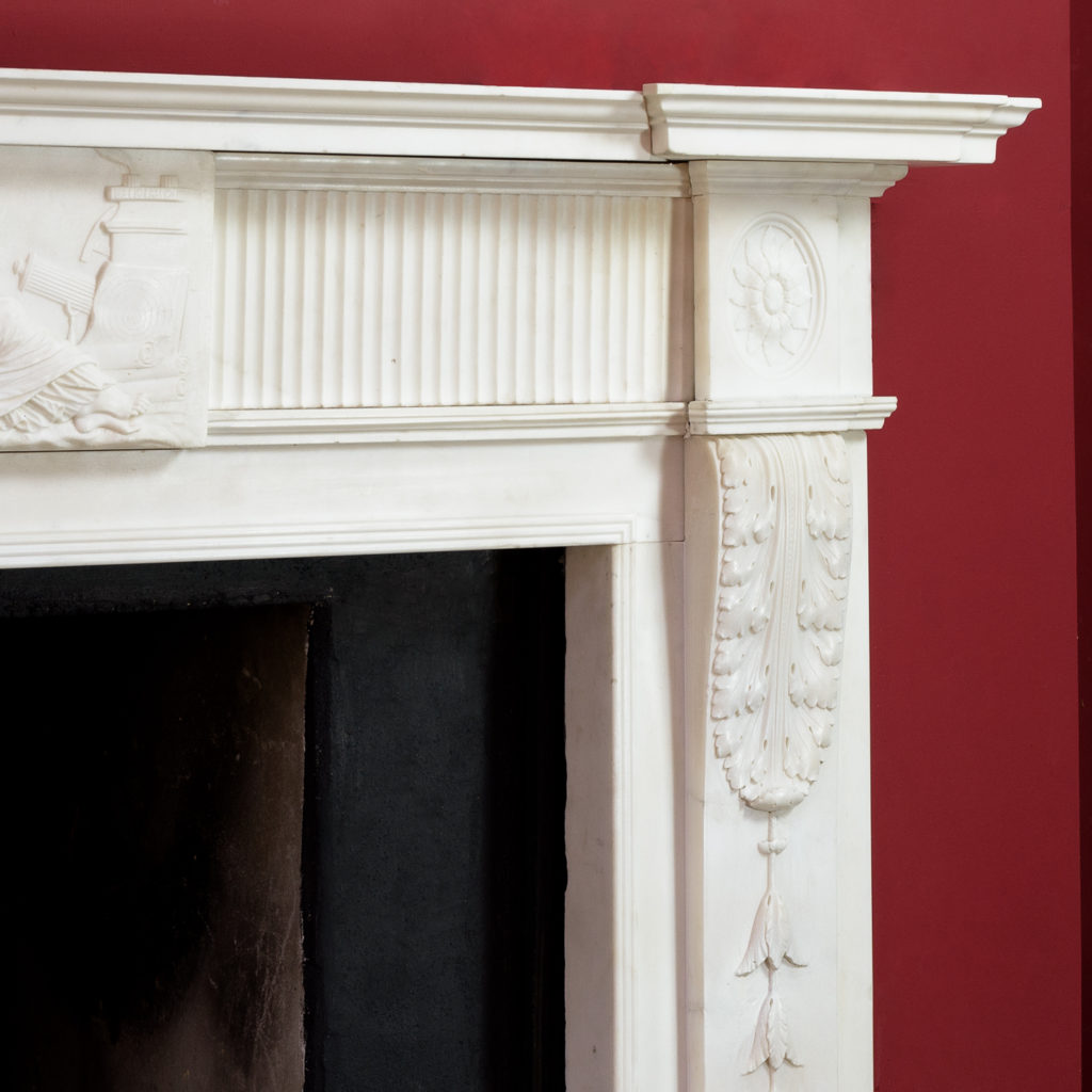 George III statuary marble fireplace,-112568