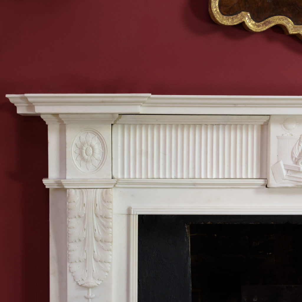 George III statuary marble fireplace,-112569