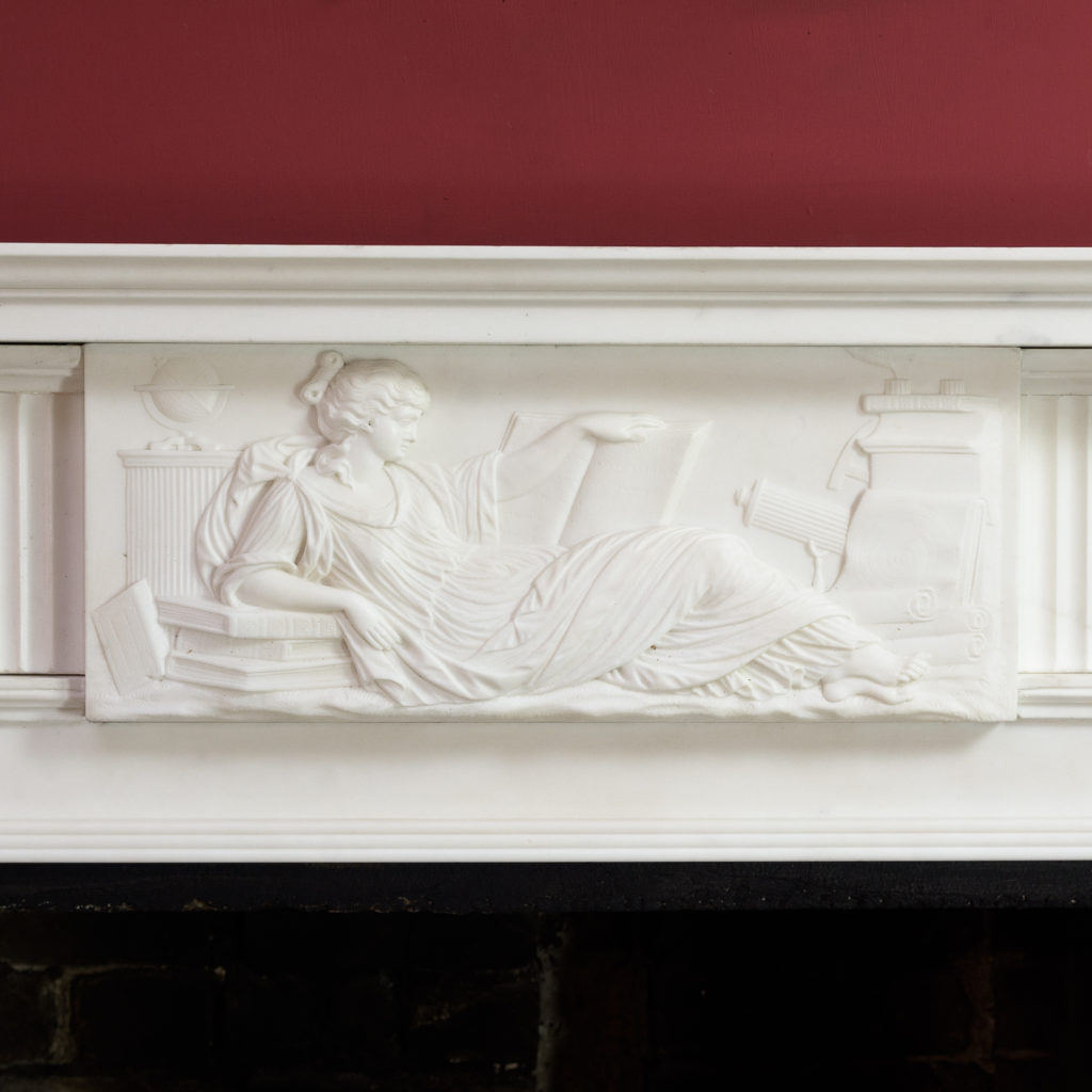 George III statuary marble fireplace,-112575