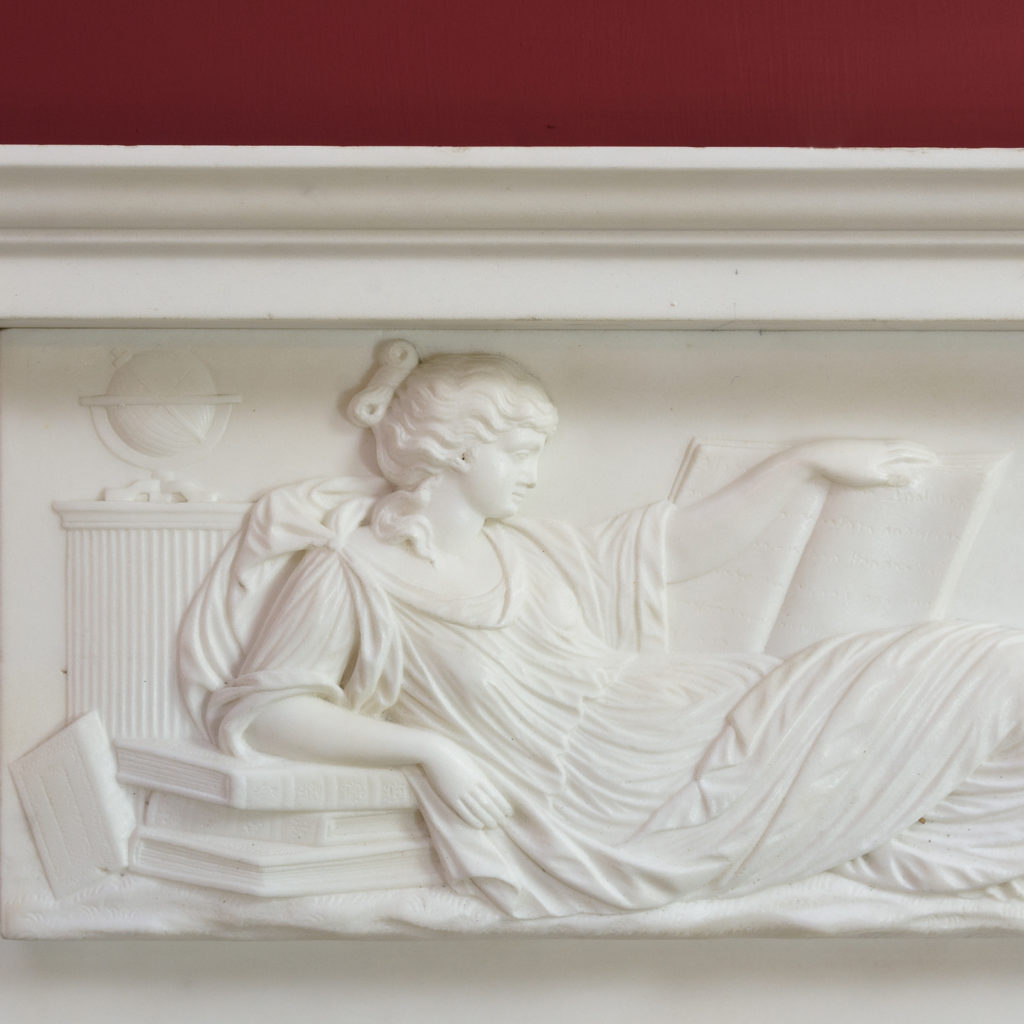 George III statuary marble fireplace,-112573