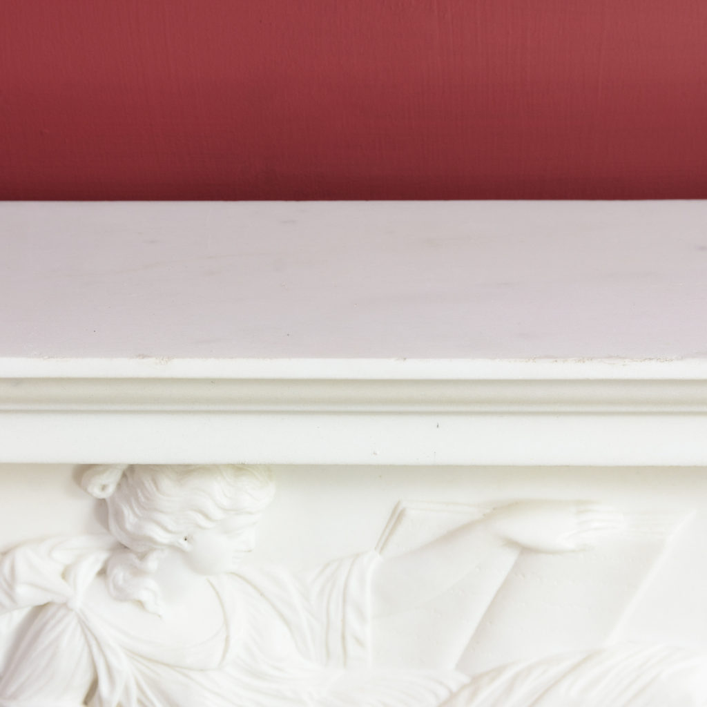 George III statuary marble fireplace,-112571