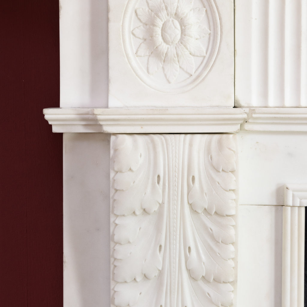 George III statuary marble fireplace,-112572