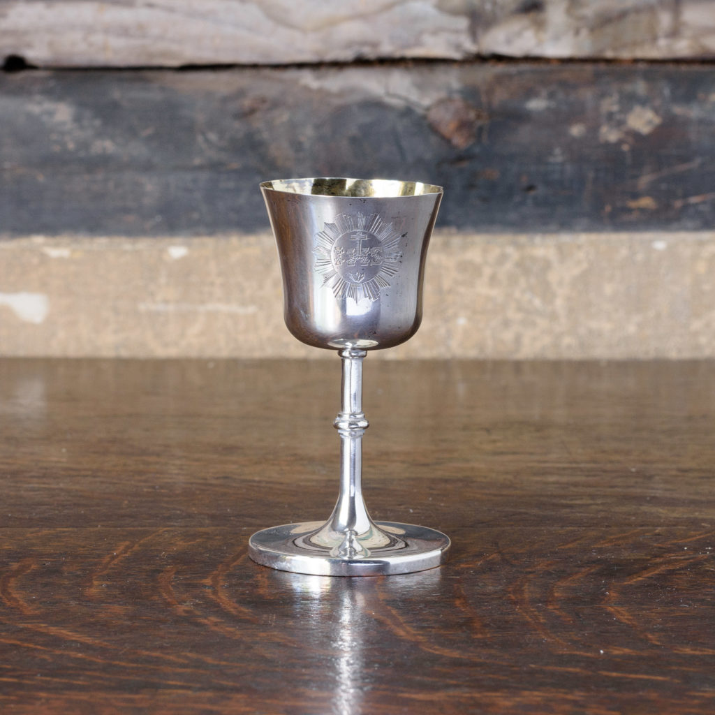 Early Victorian silver communion cup,-112504