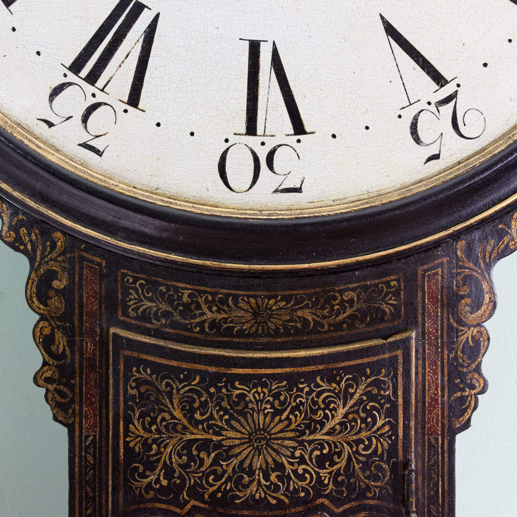 George III japanned tavern clock,-112724