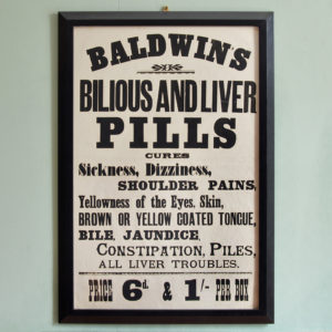 Original chemist shop advertising poster, Baldwin's Bilious and liver Pills-0