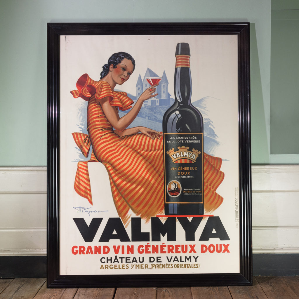 Original 1937 advertising poster, Valmya Grand Vin Genereux Doux-0