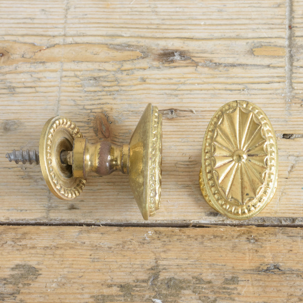 Gilt brass cupboard knobs,-113919