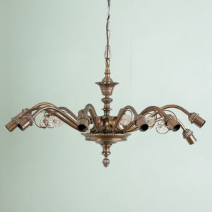 Continental twelve branch bronzed chandelier,-0