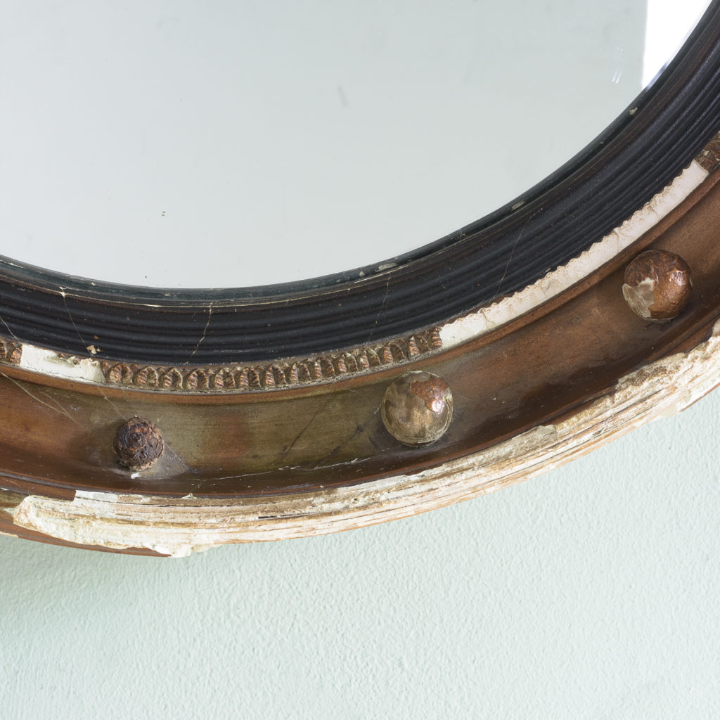 Regency style gilt convex wall mirror,-113961