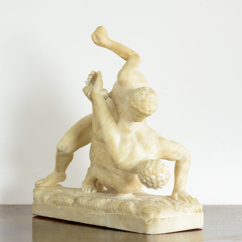 Alabaster scultpure of The Uffizi Wrestlers,-113649