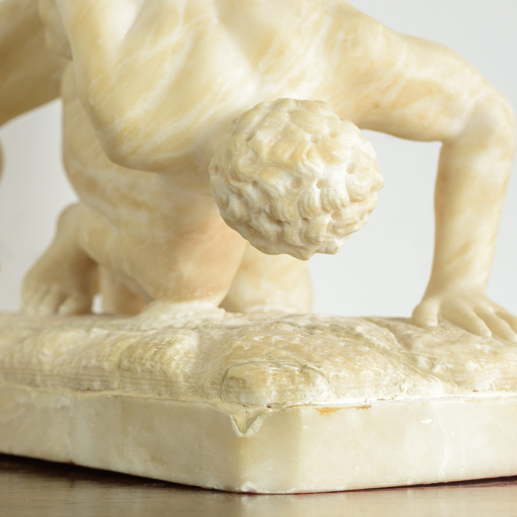 Alabaster scultpure of The Uffizi Wrestlers,-113654