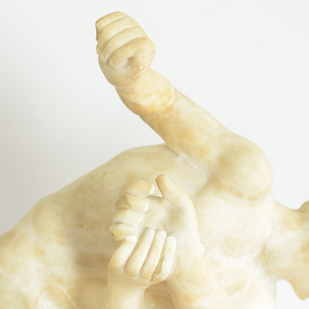 Alabaster scultpure of The Uffizi Wrestlers,-113647