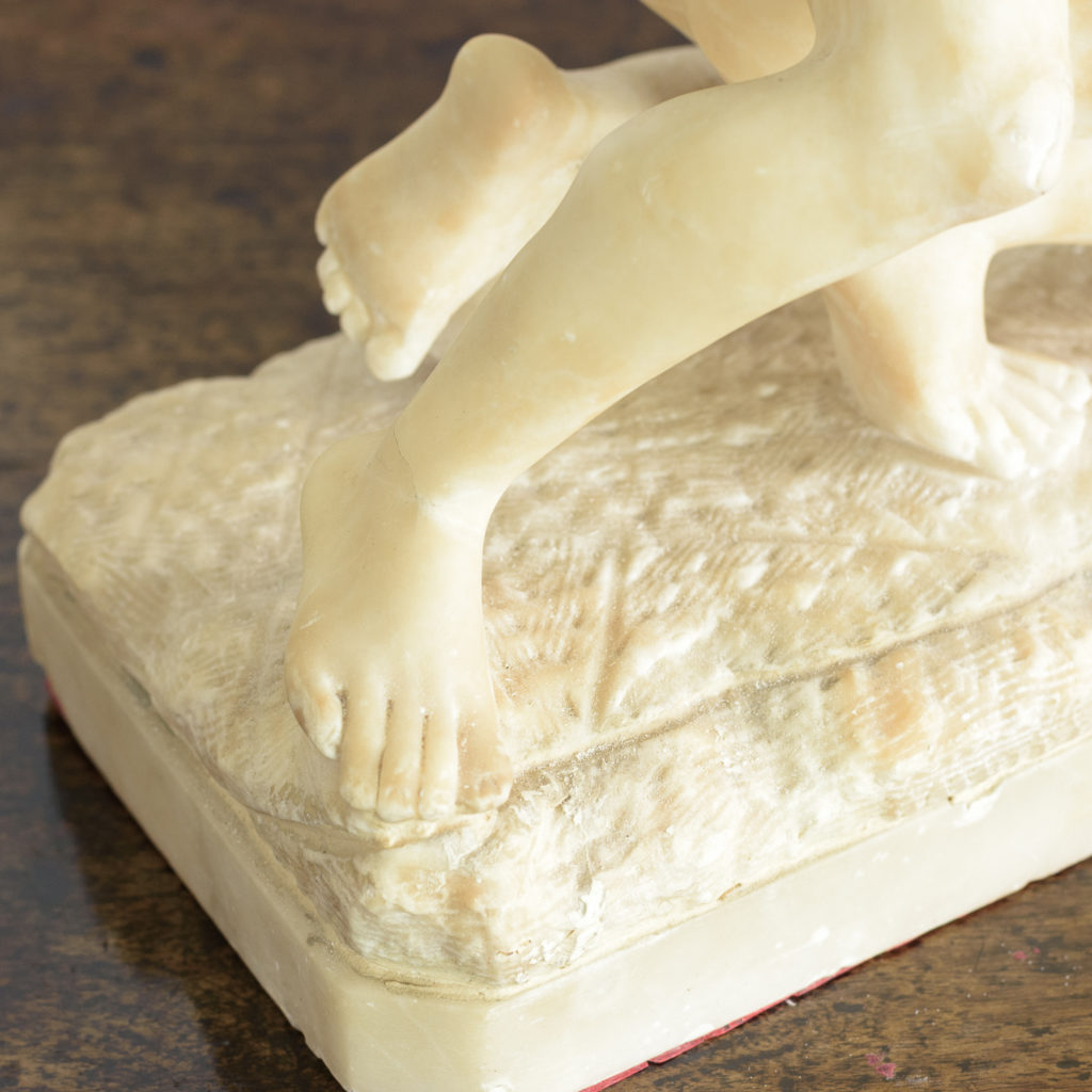 Alabaster scultpure of The Uffizi Wrestlers,-113646