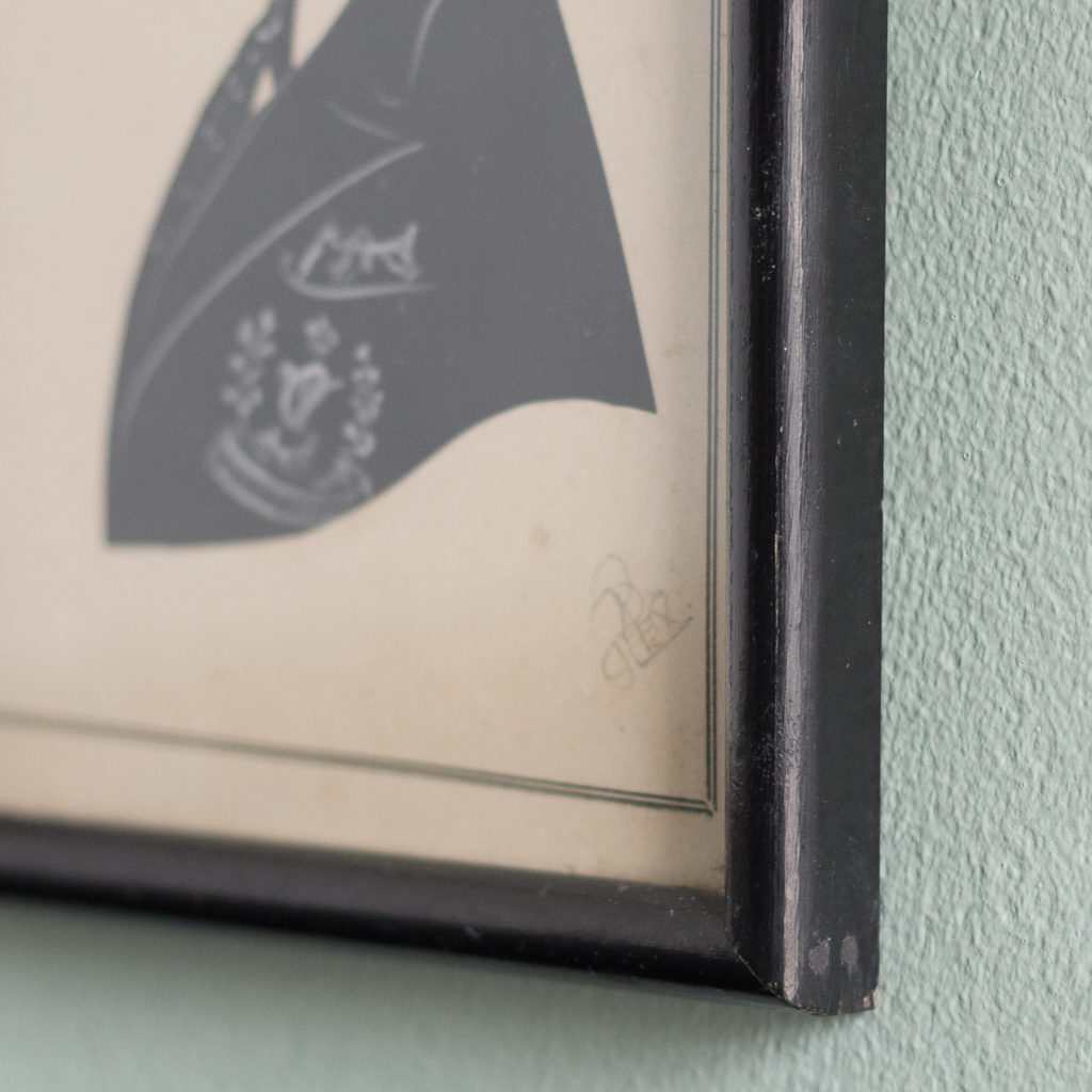 Silhouette portrait of a military gentleman -114492