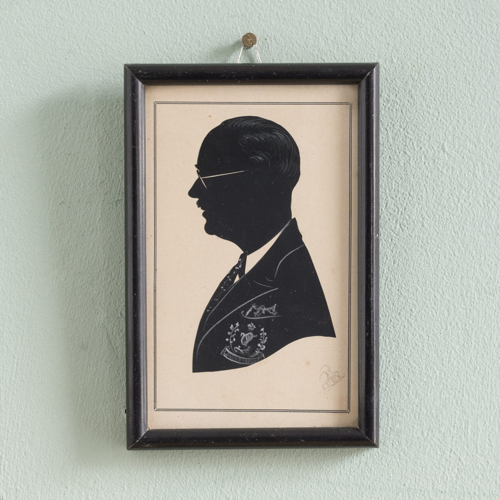 Silhouette portrait of a military gentleman -0