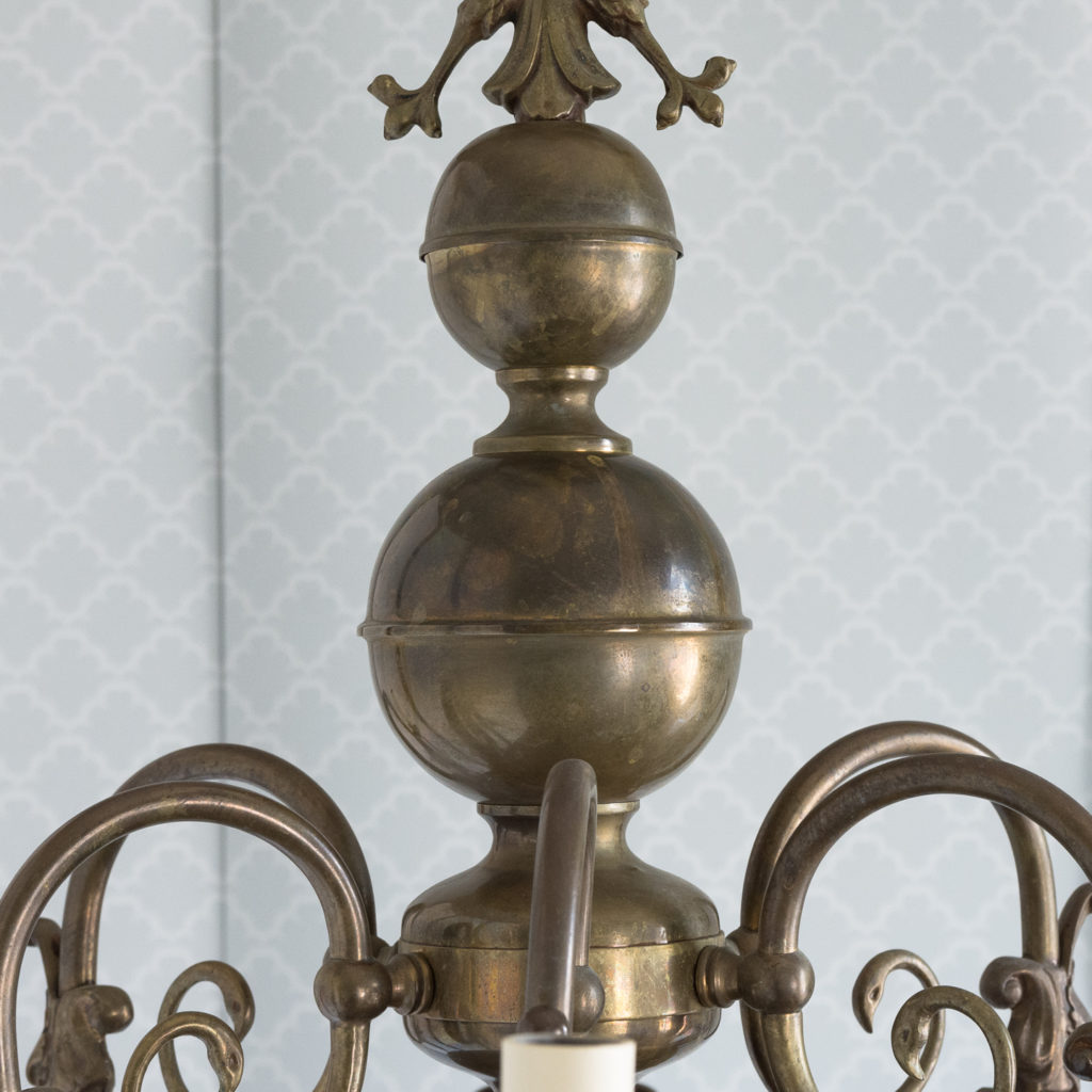 Bronzed Flemish style chandelier,-114917