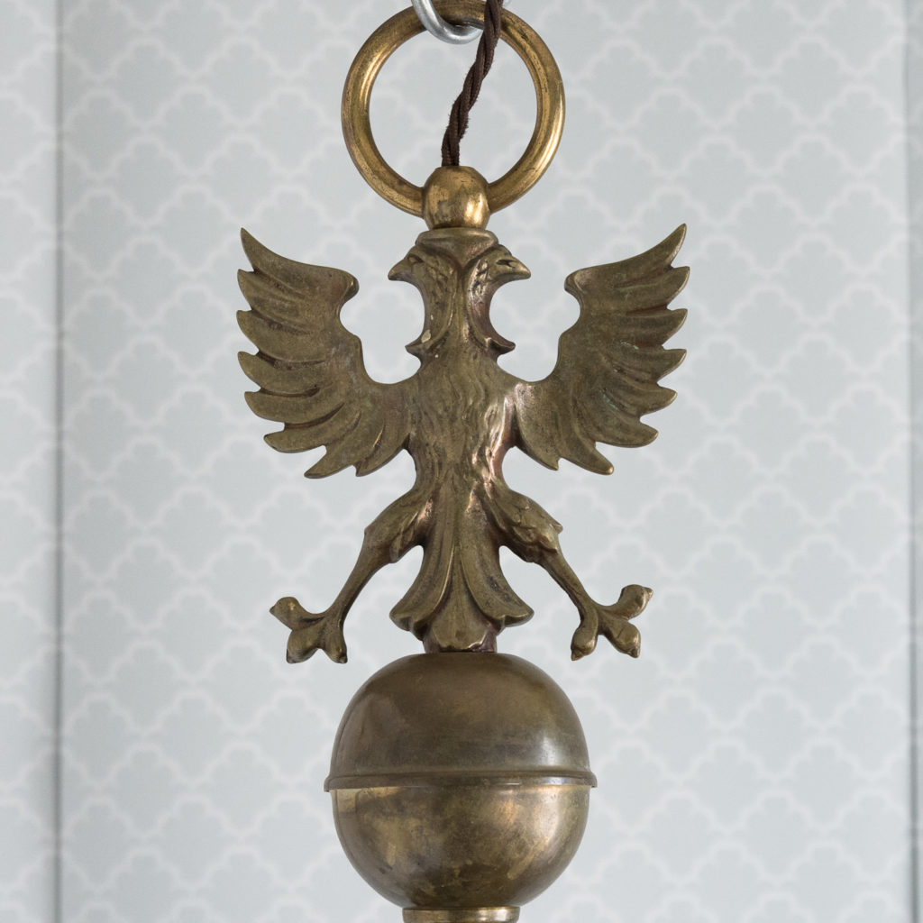 Bronzed Flemish style chandelier,-114914