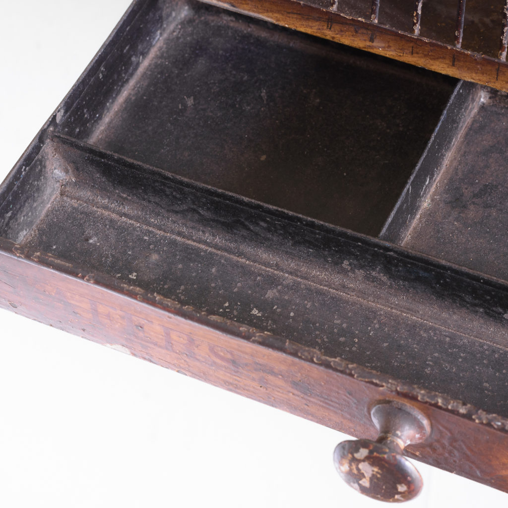 Victorian painted steel post tray,-114882